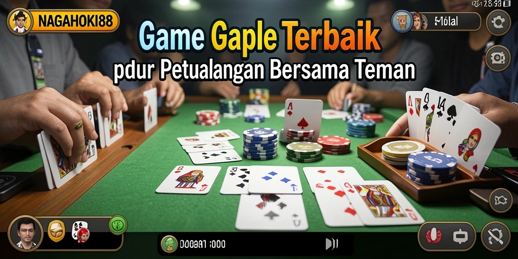 Screenshot gameplay NAGAHOKI88 menampilkan suasana bermain Gaple yang seru.