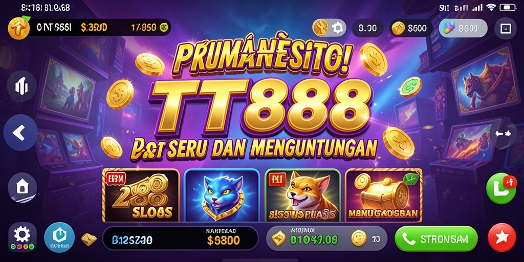 Screenshot utama TTT888 menampilkan serunya gameplay slot dengan berbagai fitur menarik.